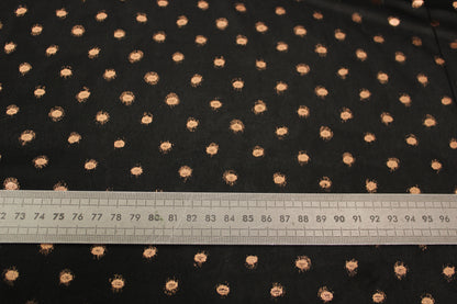 Tissu crêpe georgette  - imprimé tacheté - noir et cuivre - photo 5/6 | So Tissus