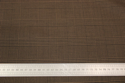 Tissu crêpe de laine - prince de galles - marron et noir - photo 5/5 | So Tissus