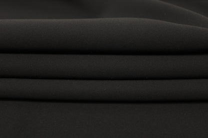 Tissu double crêpe stretch - noir - photo 2/4 | So Tissus