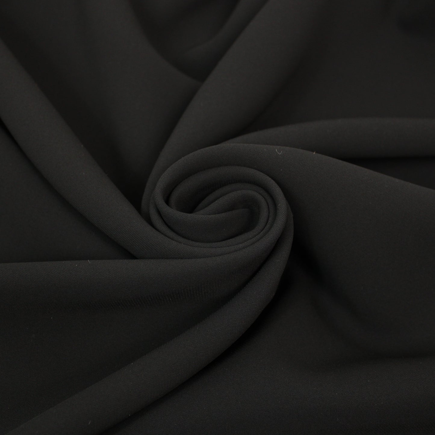 Tissu double crêpe stretch - noir - photo 1/4 | So Tissus