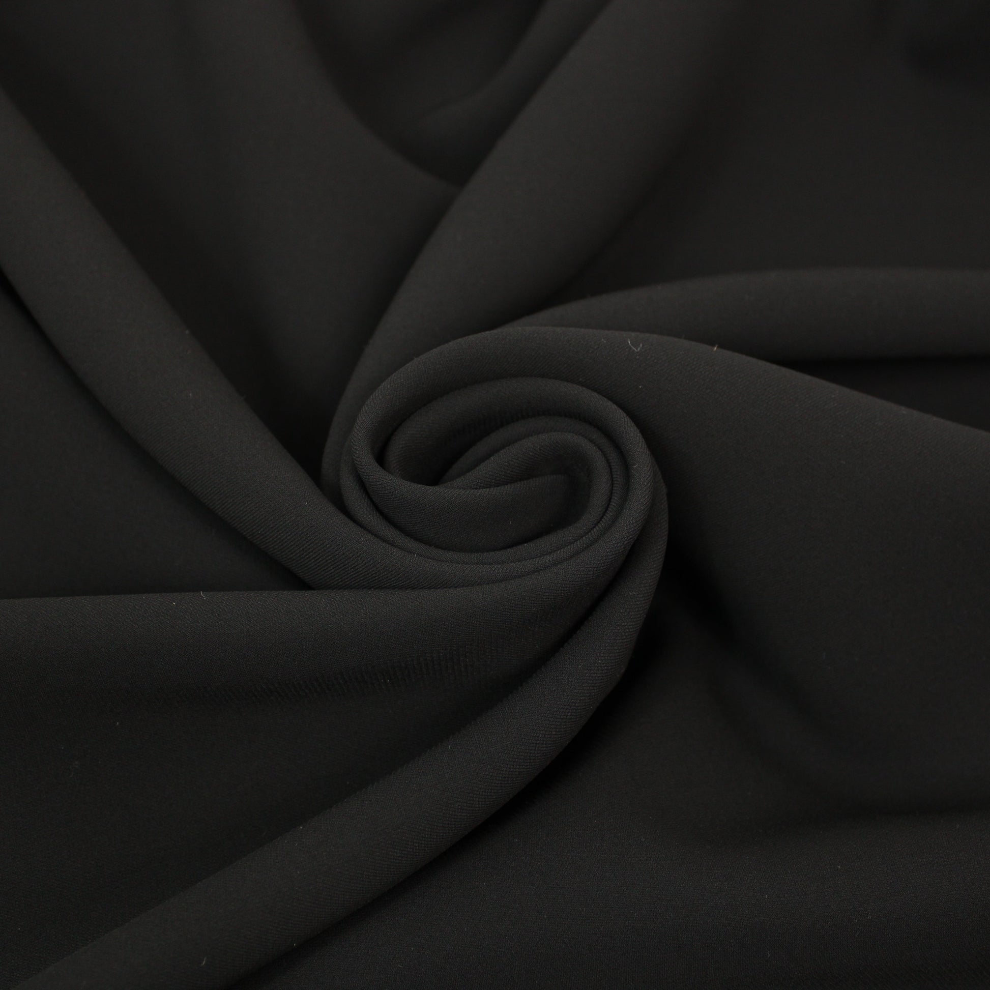 Tissu double crêpe stretch - noir - photo 1/4 | So Tissus