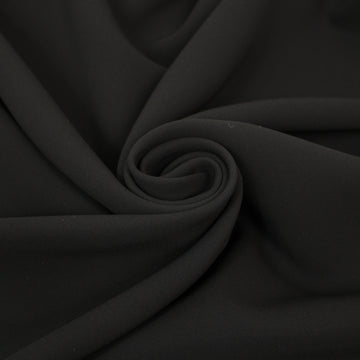 Tissu double crêpe stretch - noir