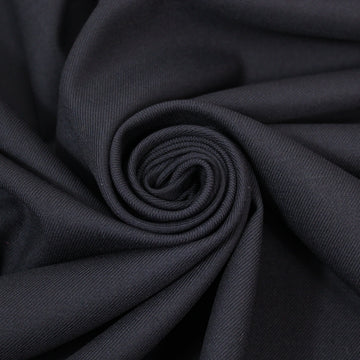 Tissu sergé de laine stretch - bleu marine foncé