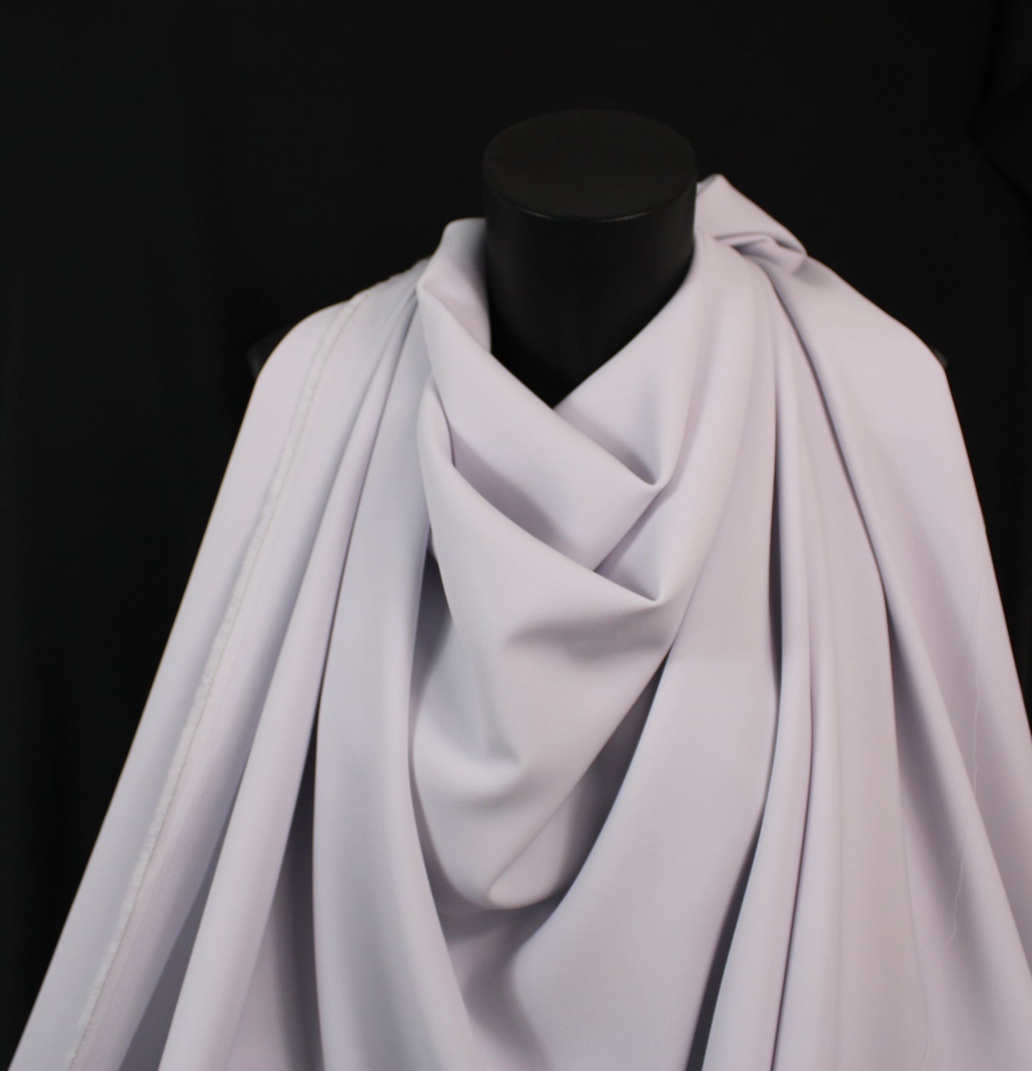 Tissu crepe stretch - gris perle clair - photo 3/4 | So Tissus