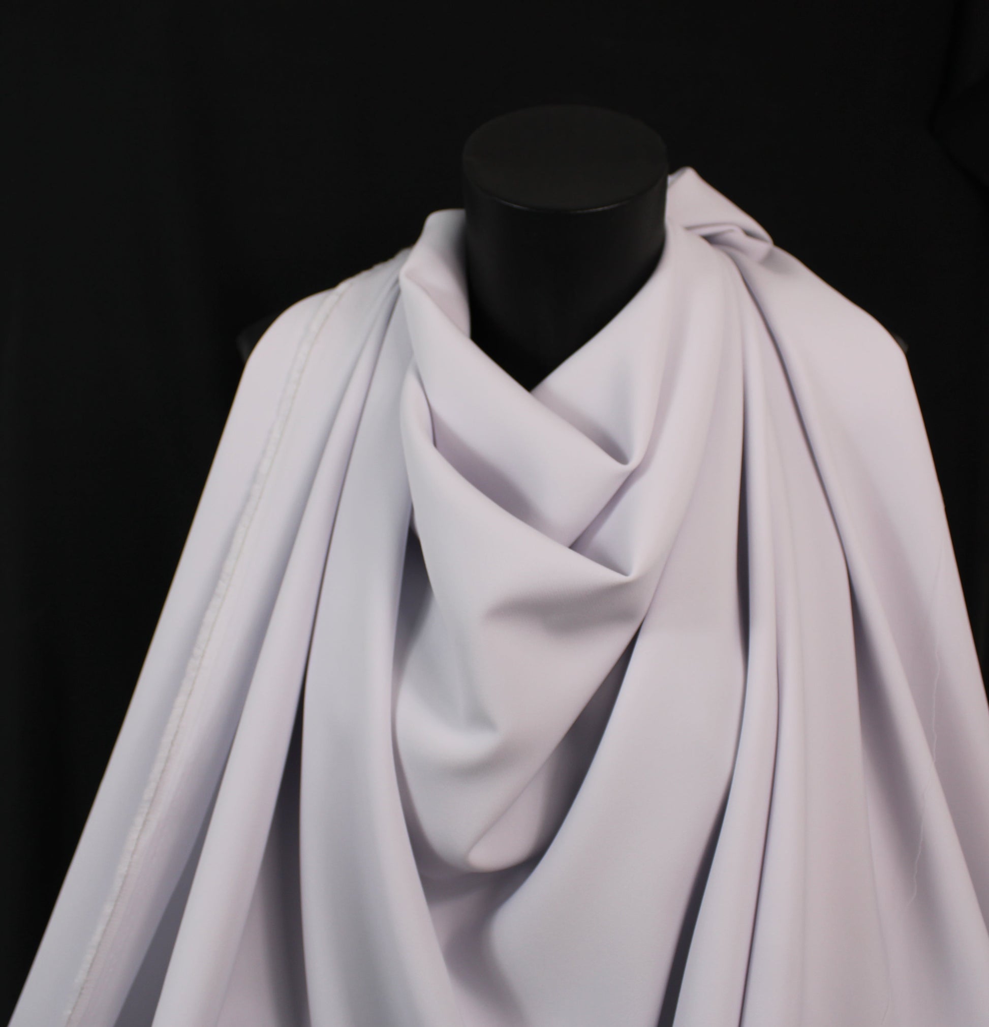 Tissu crepe stretch - gris perle clair - photo 3/4 | So Tissus