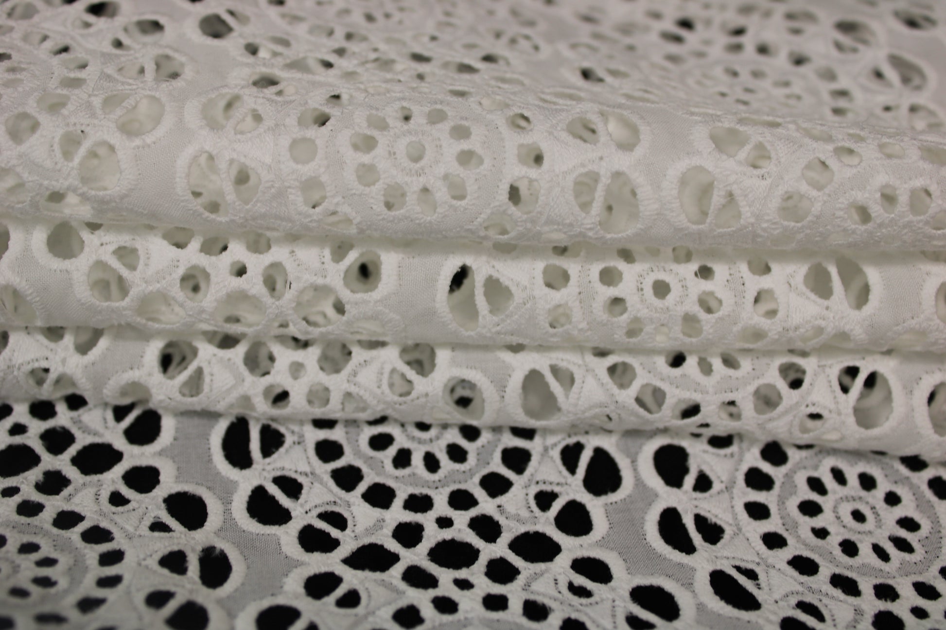 Tissu broderie anglaise - blanc - photo 2/5 | So Tissus
