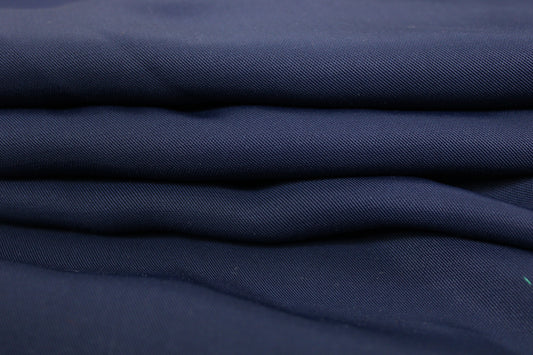 Tissu twill viscose - bleu marine - photo 2/4 | So Tissus