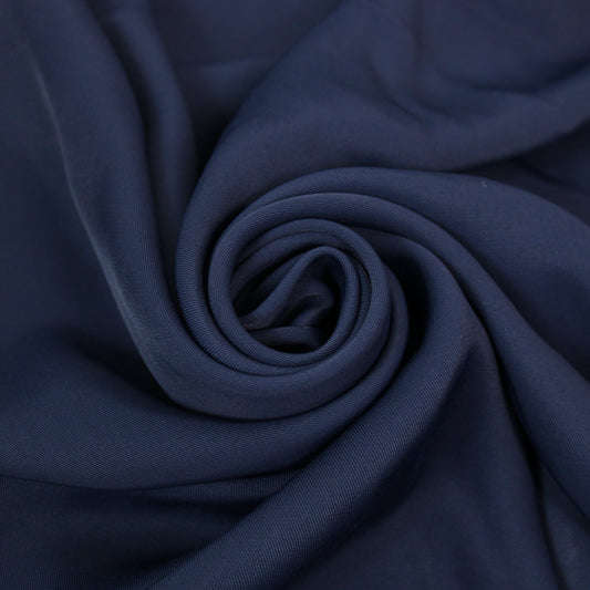 Tissu twill viscose - bleu marine - photo 1/4 | So Tissus