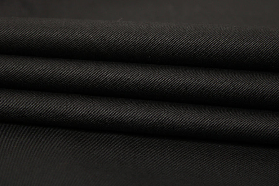 Tissu technique toile imperméable - noir