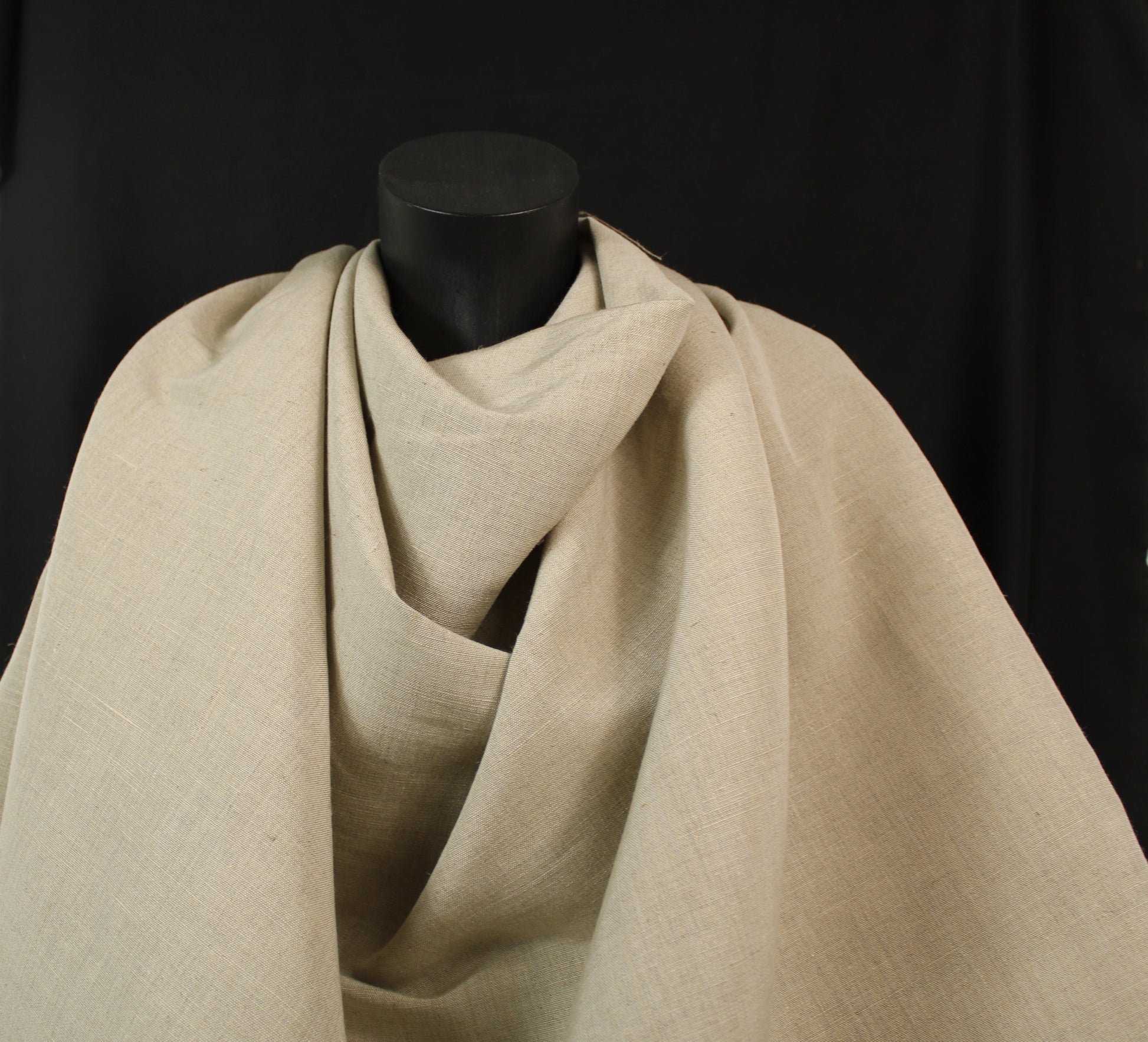 Tissu toile de lin - beige ( naturel ) - photo 4/4 | So Tissus