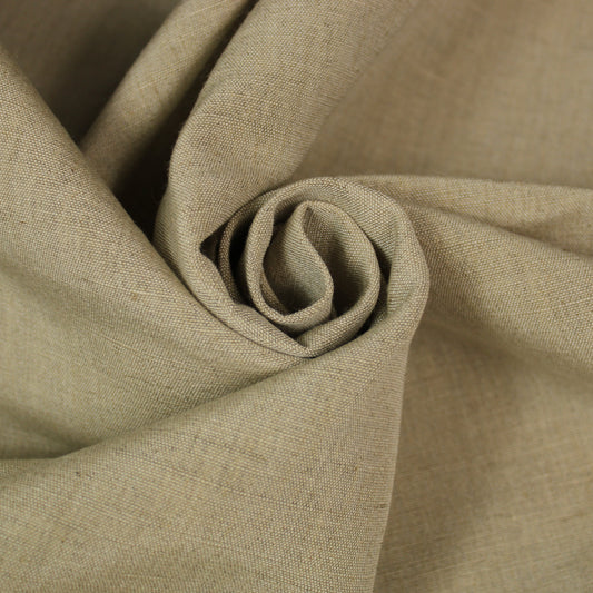 Tissu toile de lin - beige ( naturel ) - photo 1/4 | So Tissus