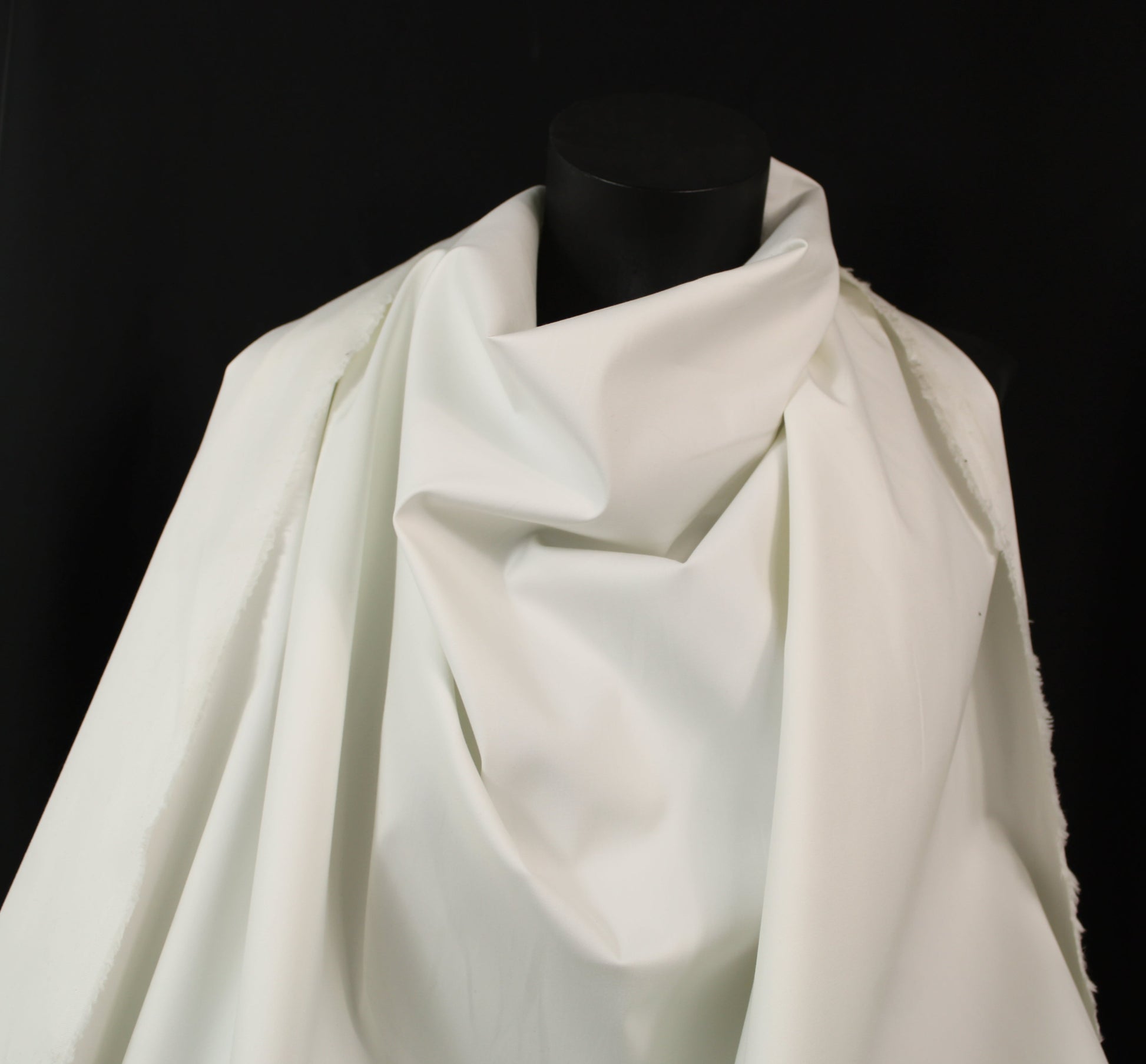 Tissu gabardine de coton prestige - blanc - photo 4/4 | So Tissus