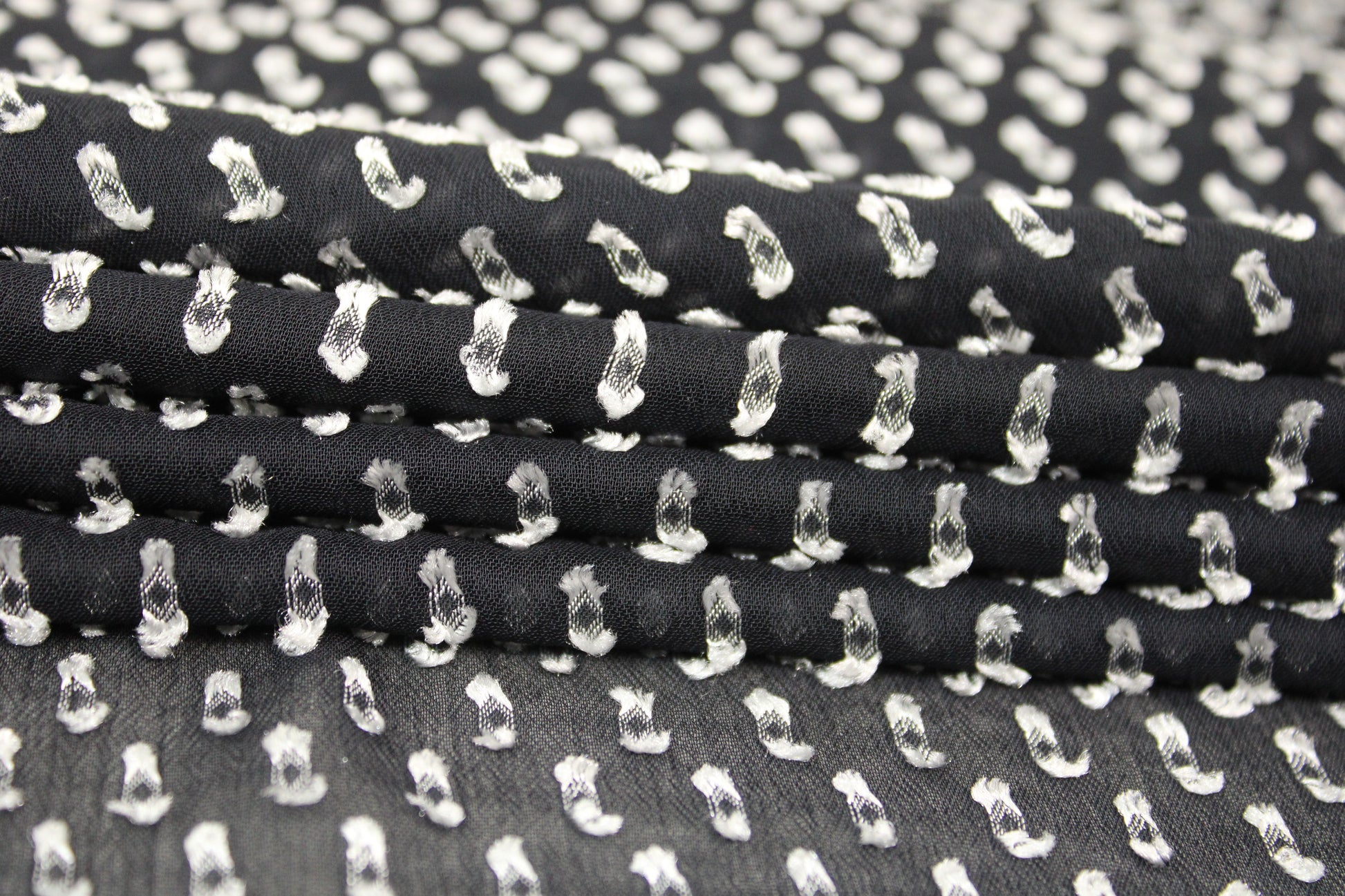 Tissu plumetis - noir et blanc - photo 2/6 | So Tissus