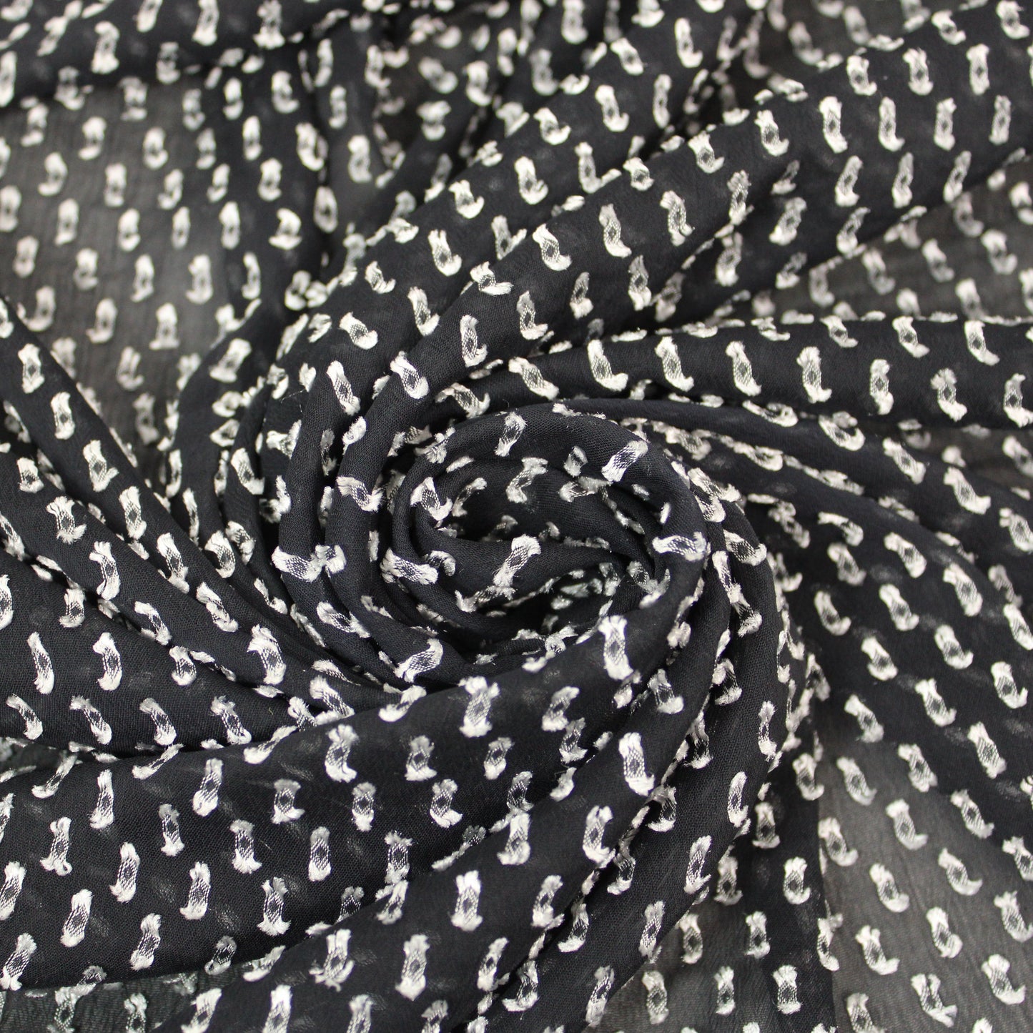 Tissu plumetis - noir et blanc - photo 1/6 | So Tissus