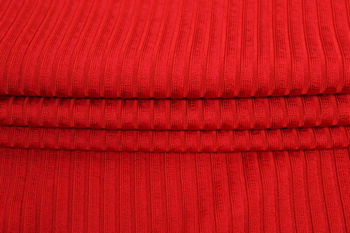 Tissu maille côtelé - rouge - photo 2/4 | So Tissus