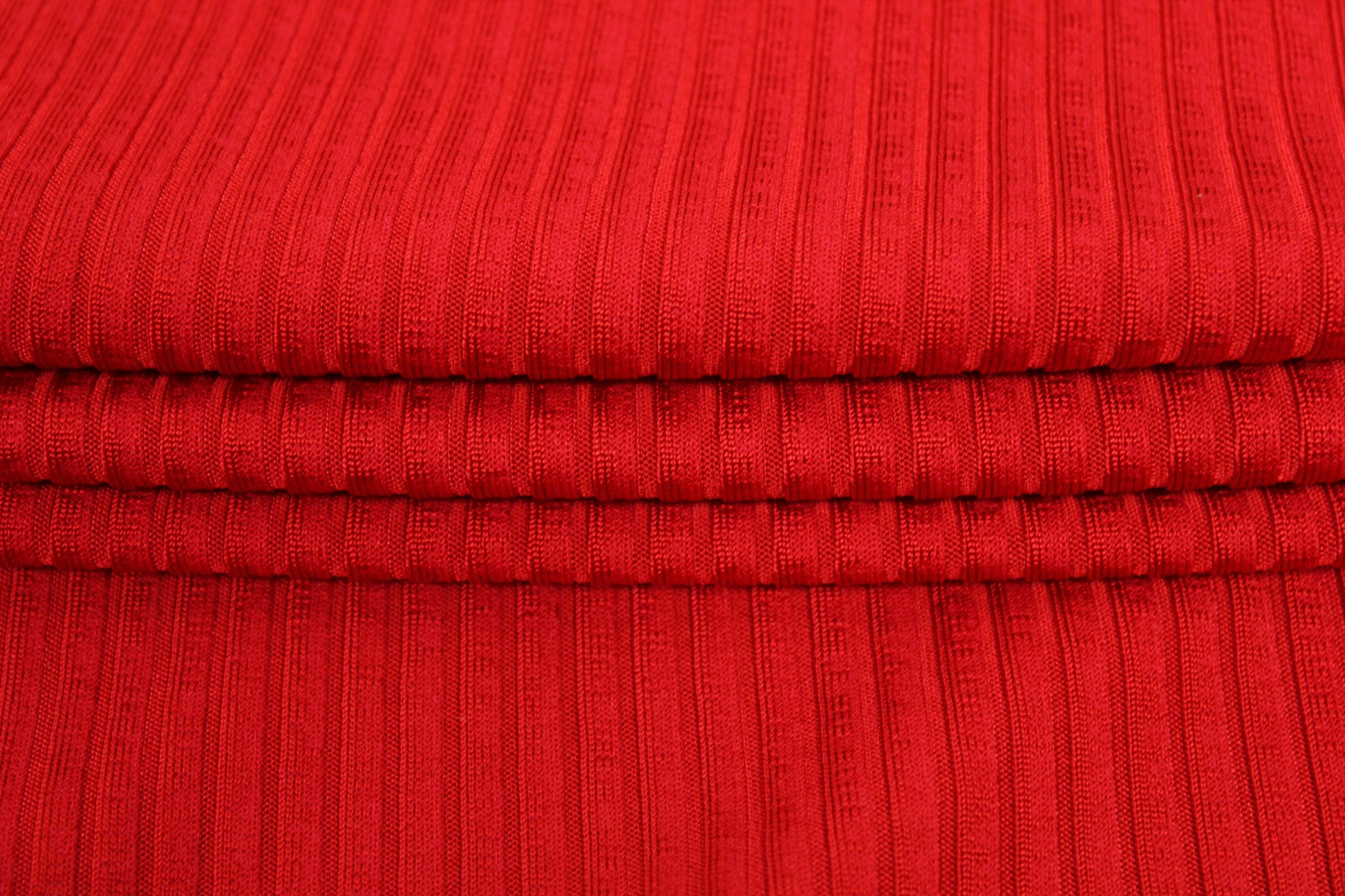 Tissu maille côtelé - rouge - photo 2/4 | So Tissus