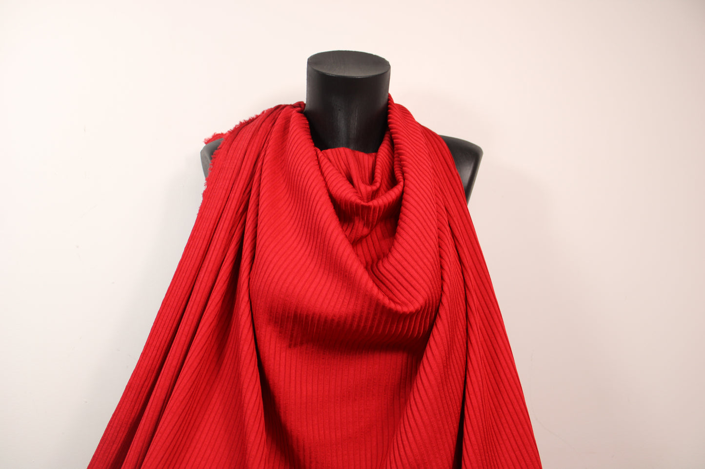 Tissu maille côtelé - rouge - photo 4/4 | So Tissus