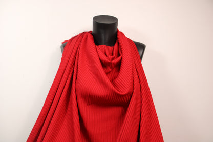 Tissu maille côtelé - rouge - photo 4/4 | So Tissus
