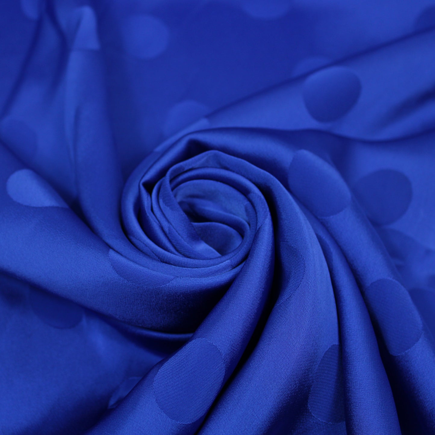 Tissu crêpe viscose - à pois - bleu électrique - photo 1/5 | So Tissus