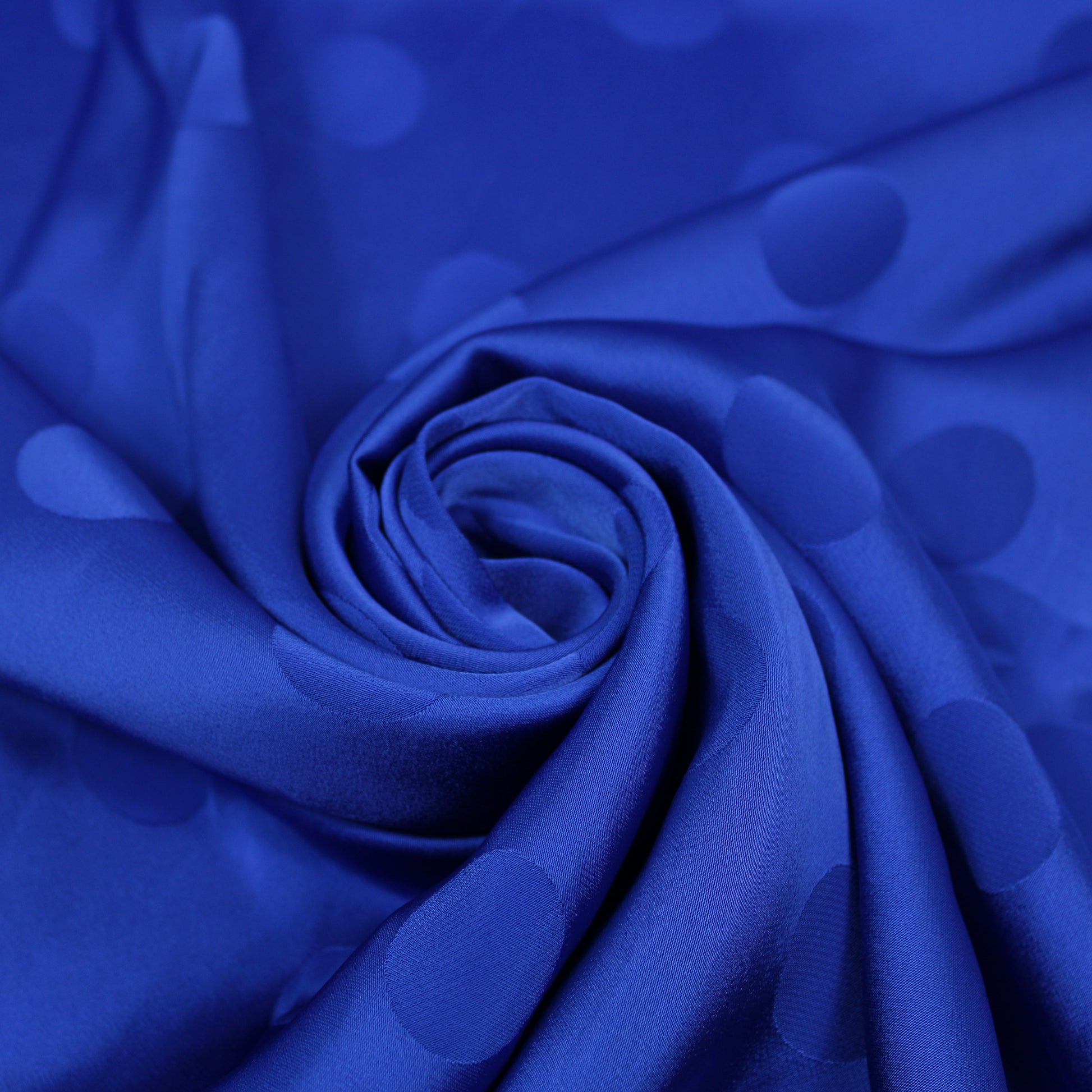 Tissu crêpe viscose - à pois - bleu électrique - photo 1/5 | So Tissus