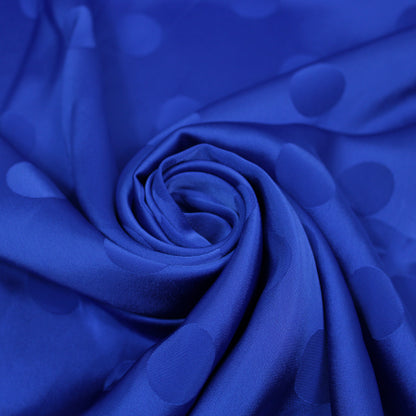 Tissu crêpe viscose - à pois - bleu électrique - photo 1/5 | So Tissus