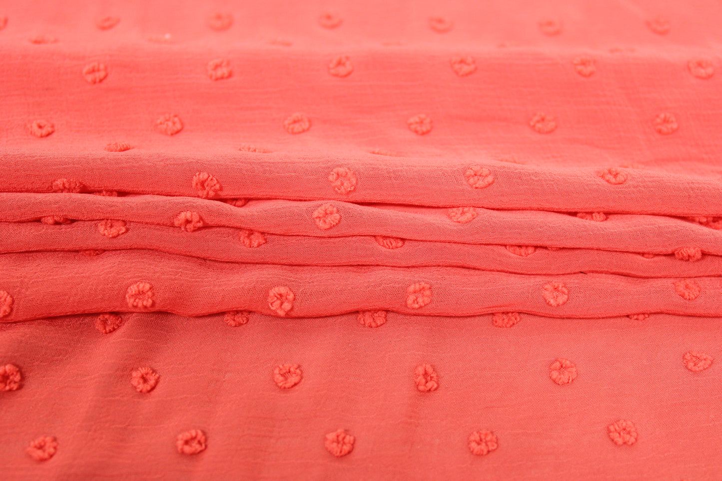 Tissu plumetis - corail - photo 2/6 | So Tissus