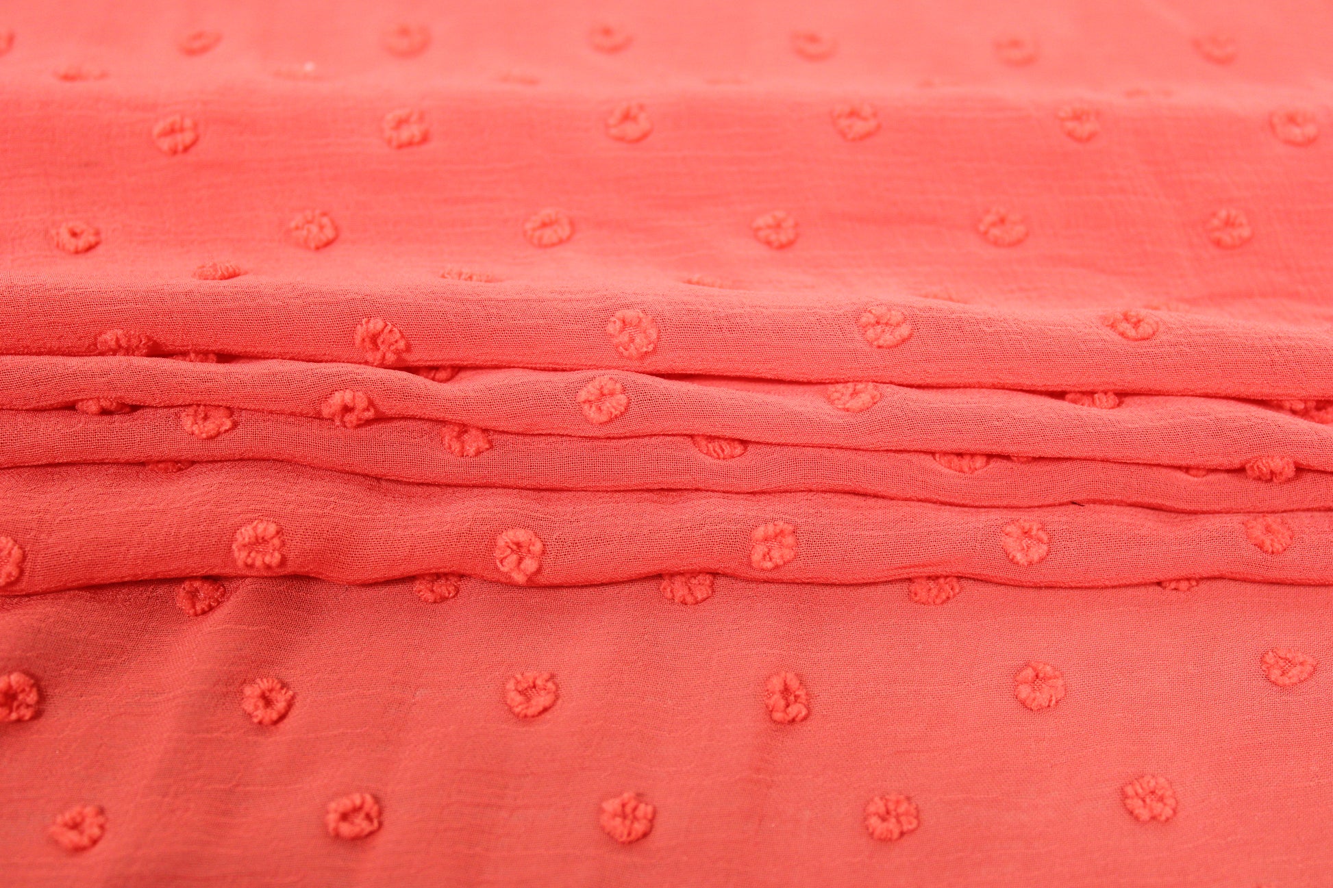 Tissu plumetis - corail - photo 2/6 | So Tissus
