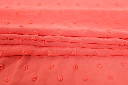 Tissu plumetis - corail - photo 2/6 | So Tissus