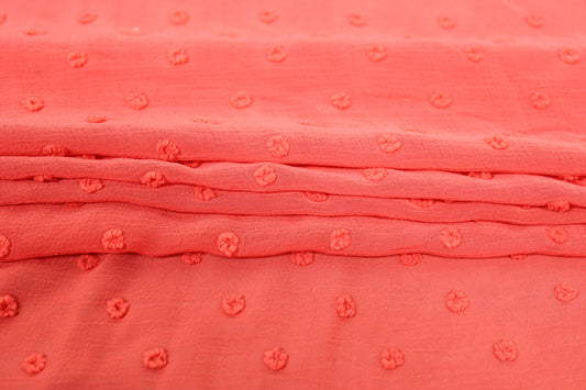 Tissu plumetis - corail - photo 2/6 | So Tissus