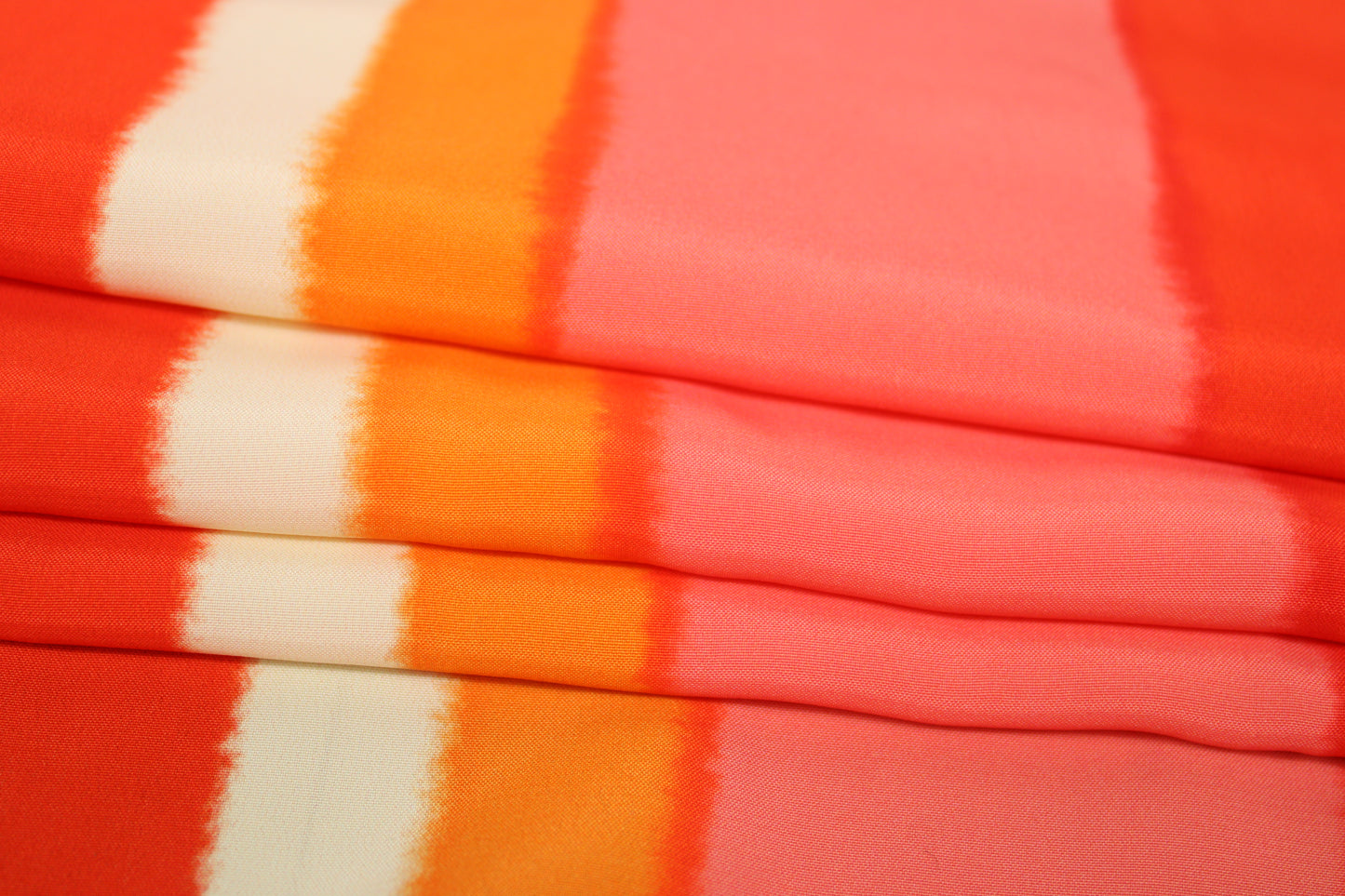 Tissu viscose - à rayures - ton orange - photo 2/5 | So Tissus
