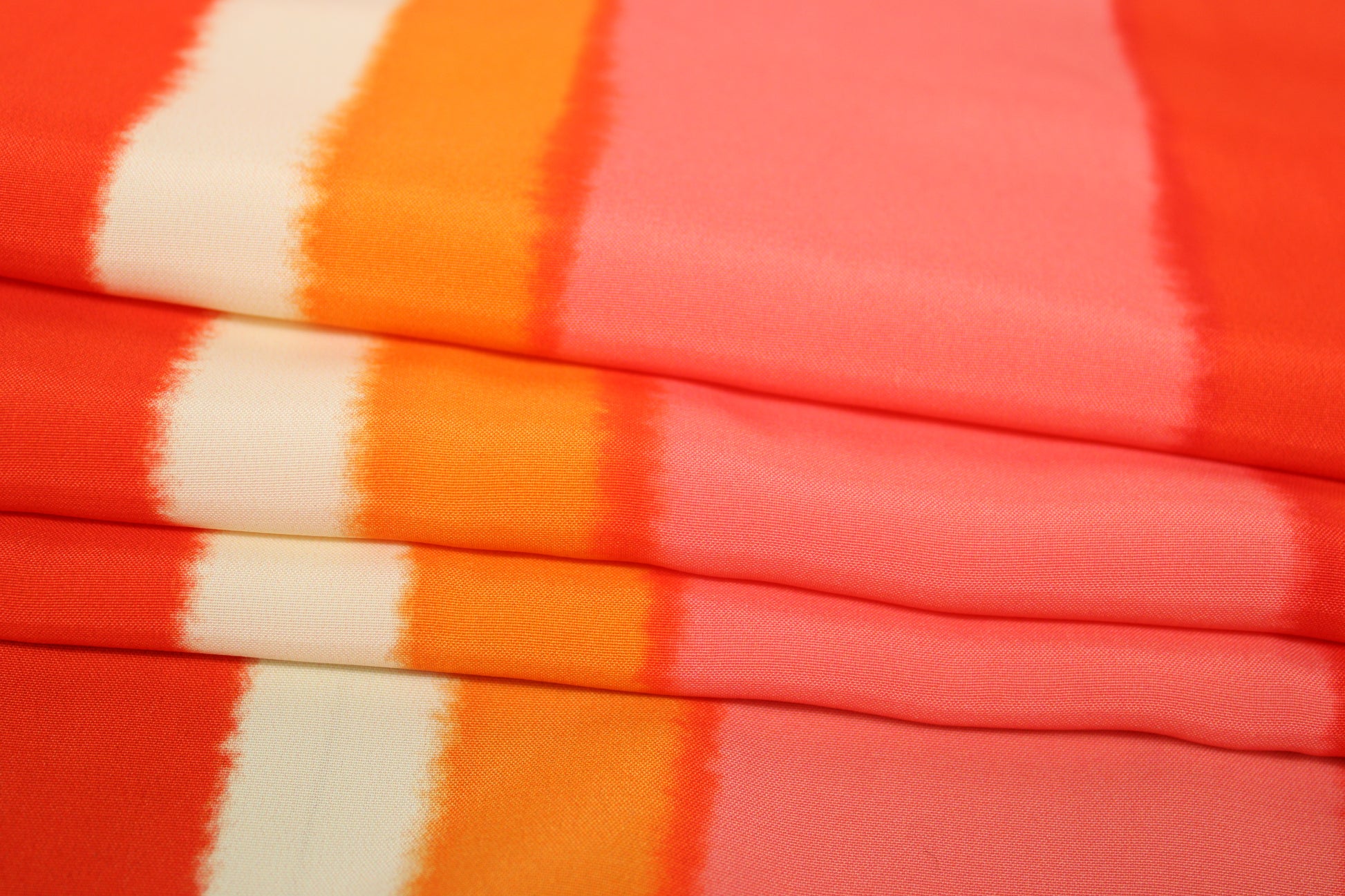Tissu viscose - à rayures - ton orange - photo 2/5 | So Tissus