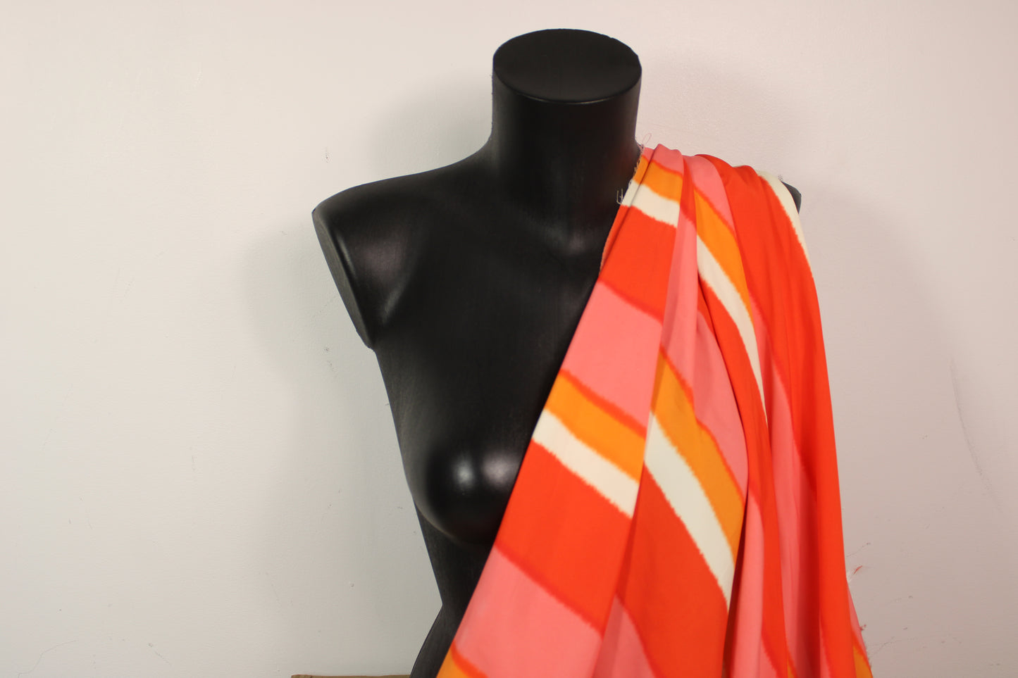 Tissu viscose - à rayures - ton orange - photo 3/5 | So Tissus