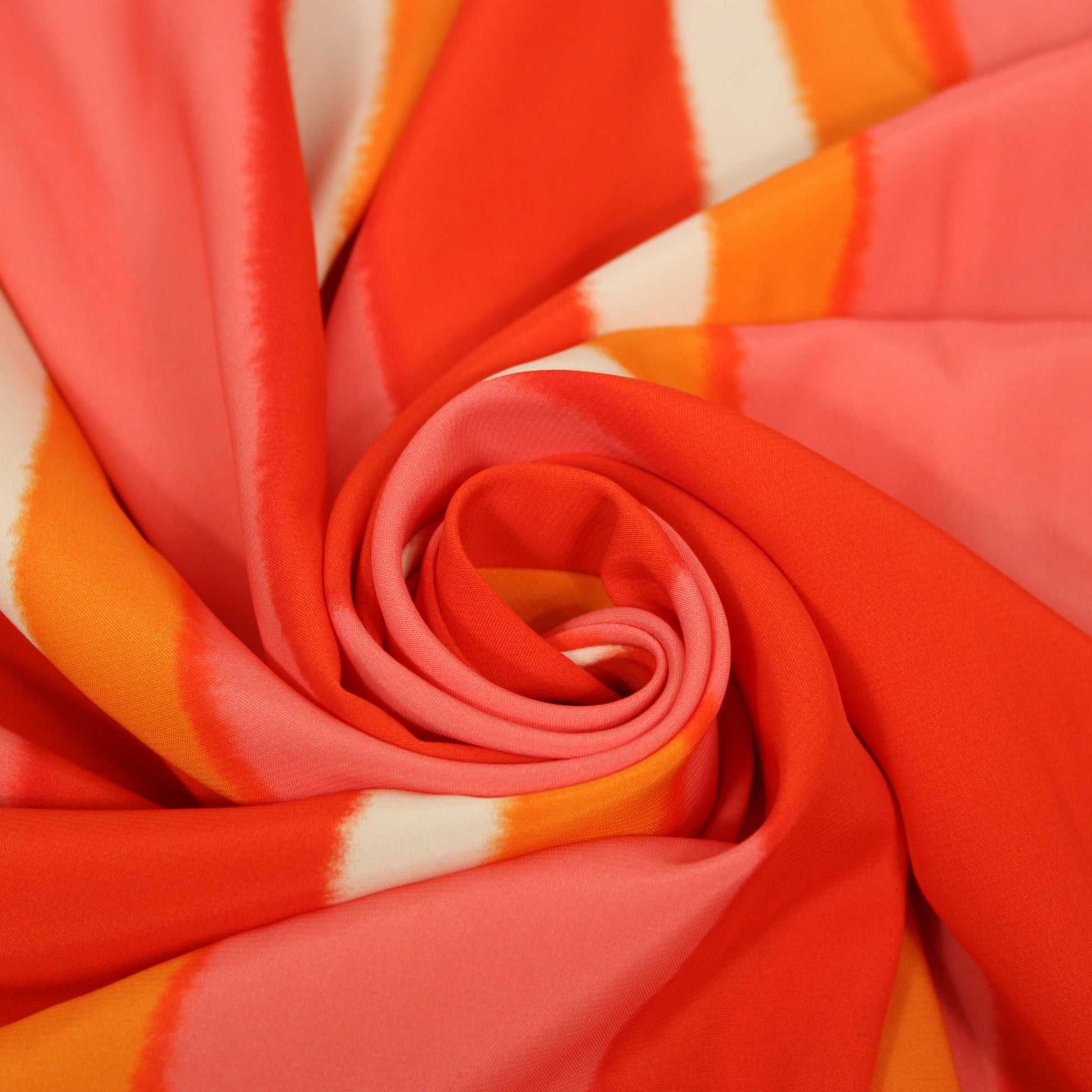Tissu viscose - à rayures - ton orange - photo 1/5 | So Tissus