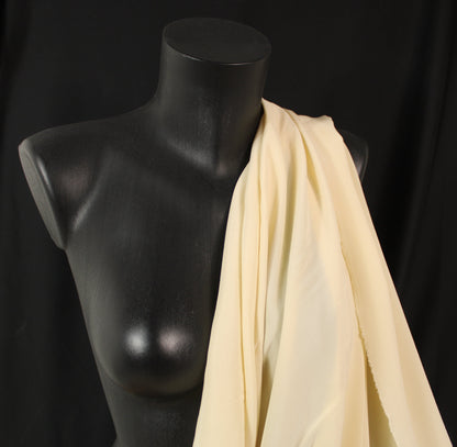 Tissu crêpe de soie lavé - vanille - photo 3/4 | So Tissus