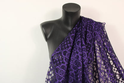 Tissu dentelle - violet et noir - photo 3/5 | So Tissus