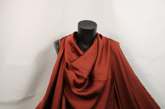 Tissu satin de viscose - terracotta - photo 2/4 | So Tissus