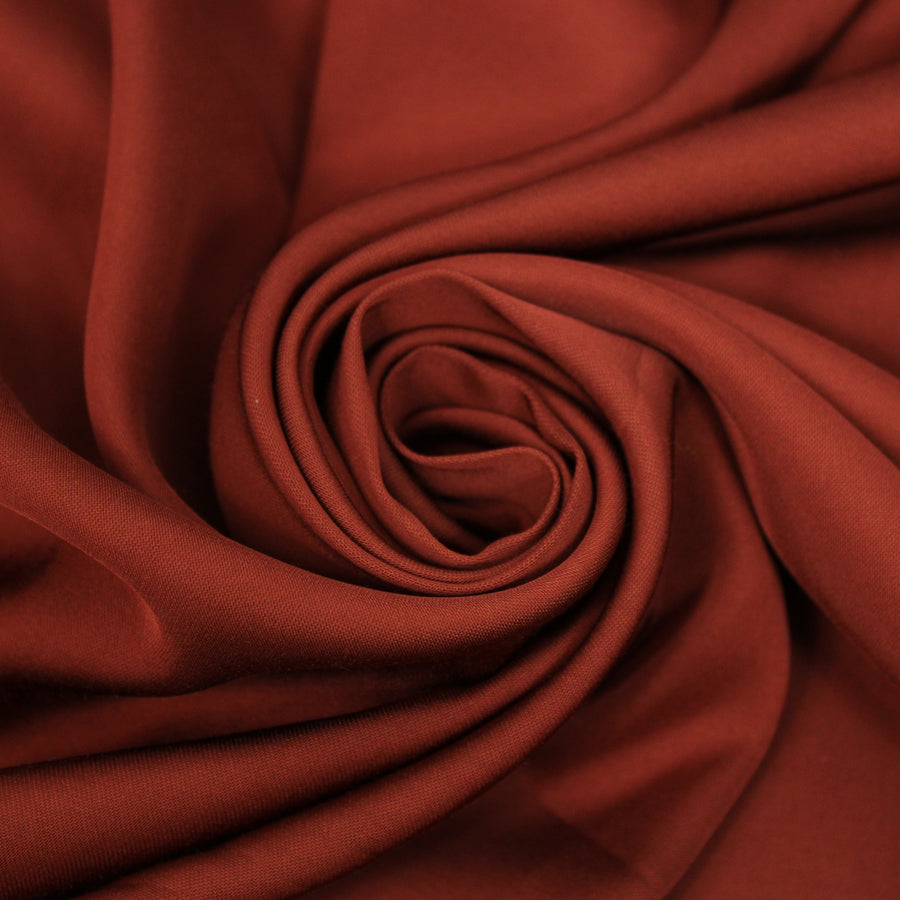 Tissu satin de viscose - terracotta