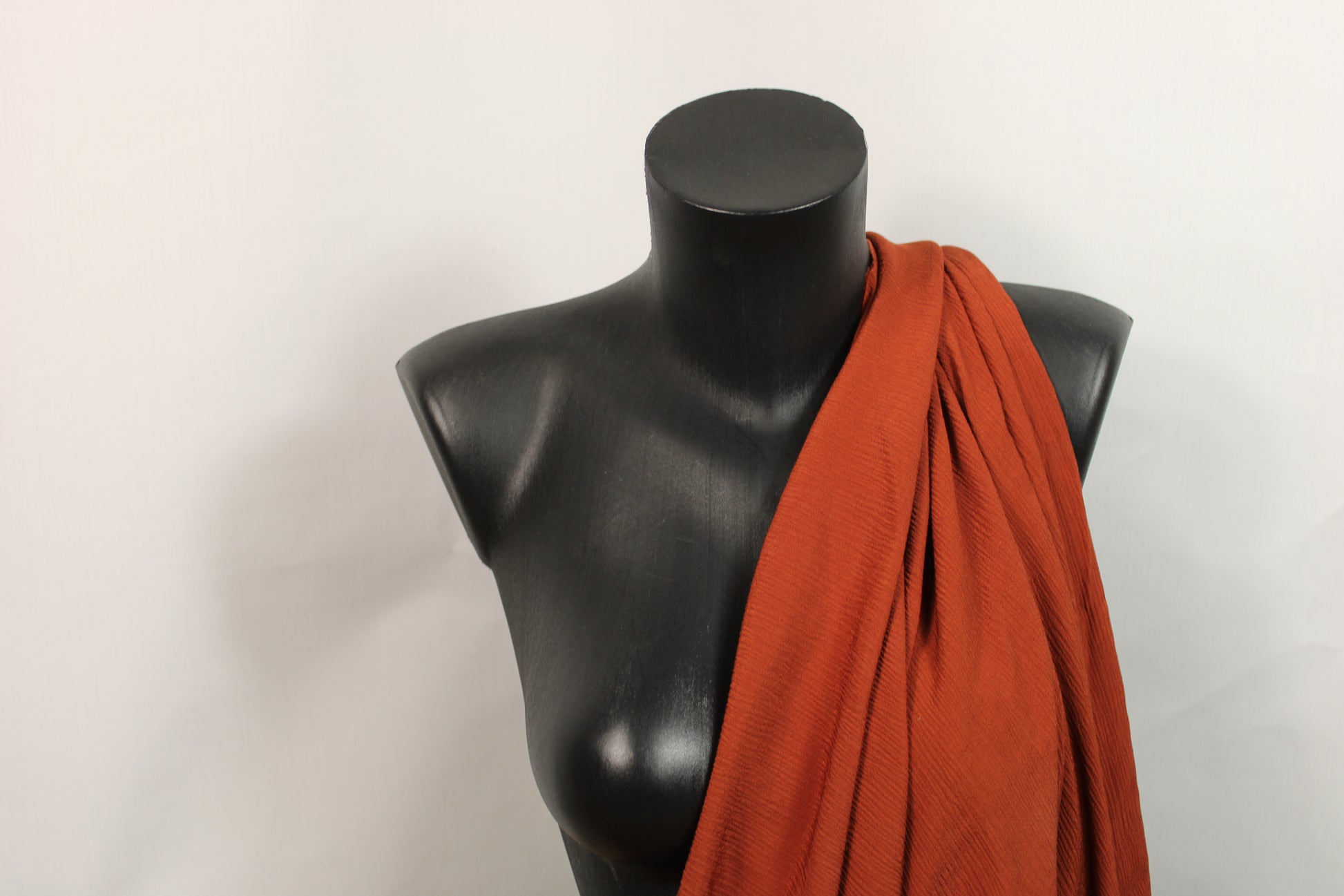 Tissu crêpon  - terracotta - photo 3/4 | So Tissus