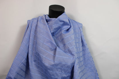 Tissu popeline coton - à rayure - bleu pastel - photo 4/5 | So Tissus