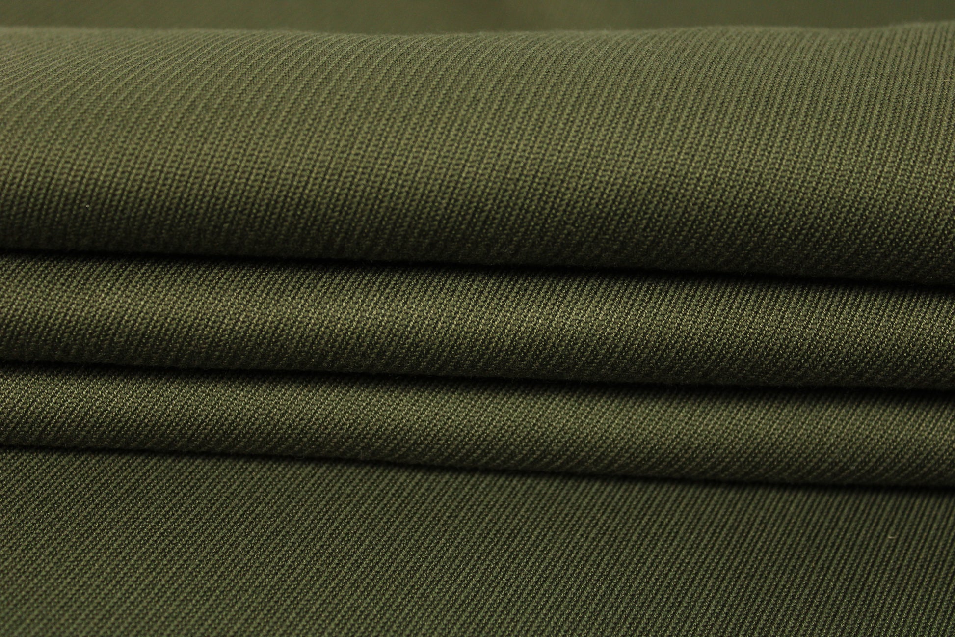 Tissu gabardine sergé de coton - kaki - photo 2/4 | So Tissus