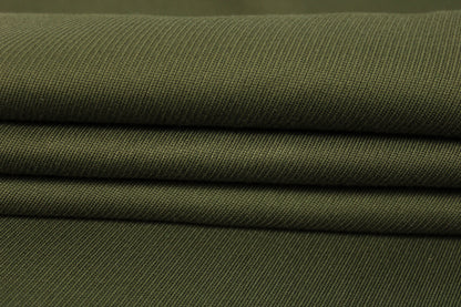Tissu gabardine sergé de coton - kaki - photo 2/4 | So Tissus