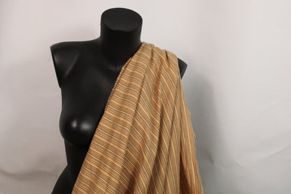 Tissu lin - à rayures - ton orangé - photo 3/4 | So Tissus