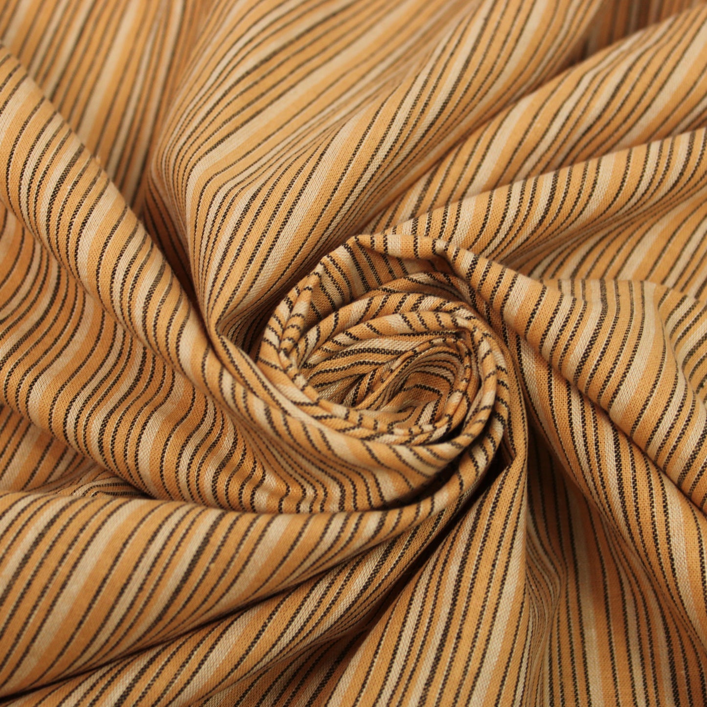 Tissu lin - à rayures - ton orangé - photo 1/4 | So Tissus