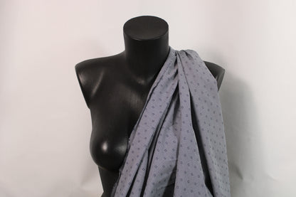 Tissu popeline de coton - à petits carreaux - bleu marine et blanc - photo 3/5 | So Tissus