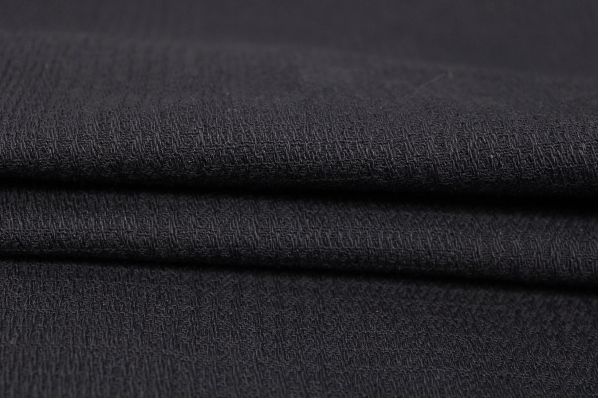Tissu tweed coton tissé - bleu marine foncé - photo 2/4 | So Tissus