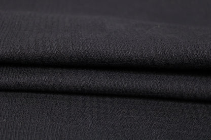 Tissu tweed coton tissé - bleu marine foncé - photo 2/4 | So Tissus