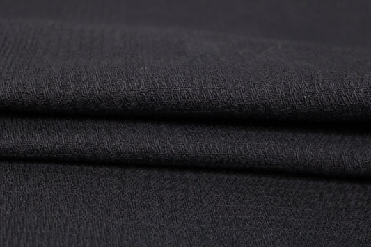 Tissu tweed coton tissé - bleu marine foncé - photo 2/4 | So Tissus