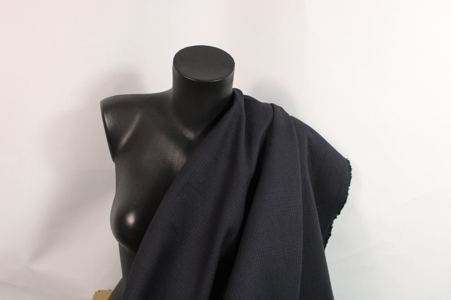 Tissu tweed coton tissé - bleu marine foncé - photo 3/4 | So Tissus
