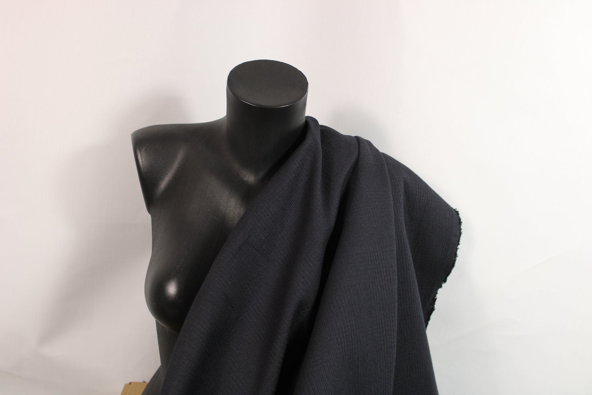Tissu tweed coton tissé - bleu marine foncé - photo 3/4 | So Tissus