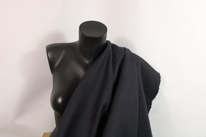 Tissu tweed coton tissé - bleu marine foncé - photo 3/4 | So Tissus